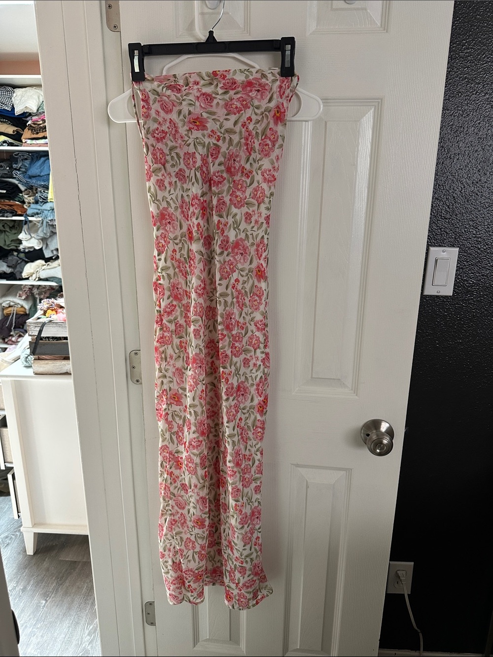 Bardot Pink Floral Criss-Cross Straps Backless Dress
